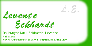 levente eckhardt business card